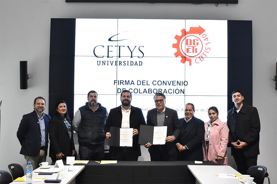 Firmaron convenio CBTIS 140 y CETYS Universidad en beneficio de sus estudiantes